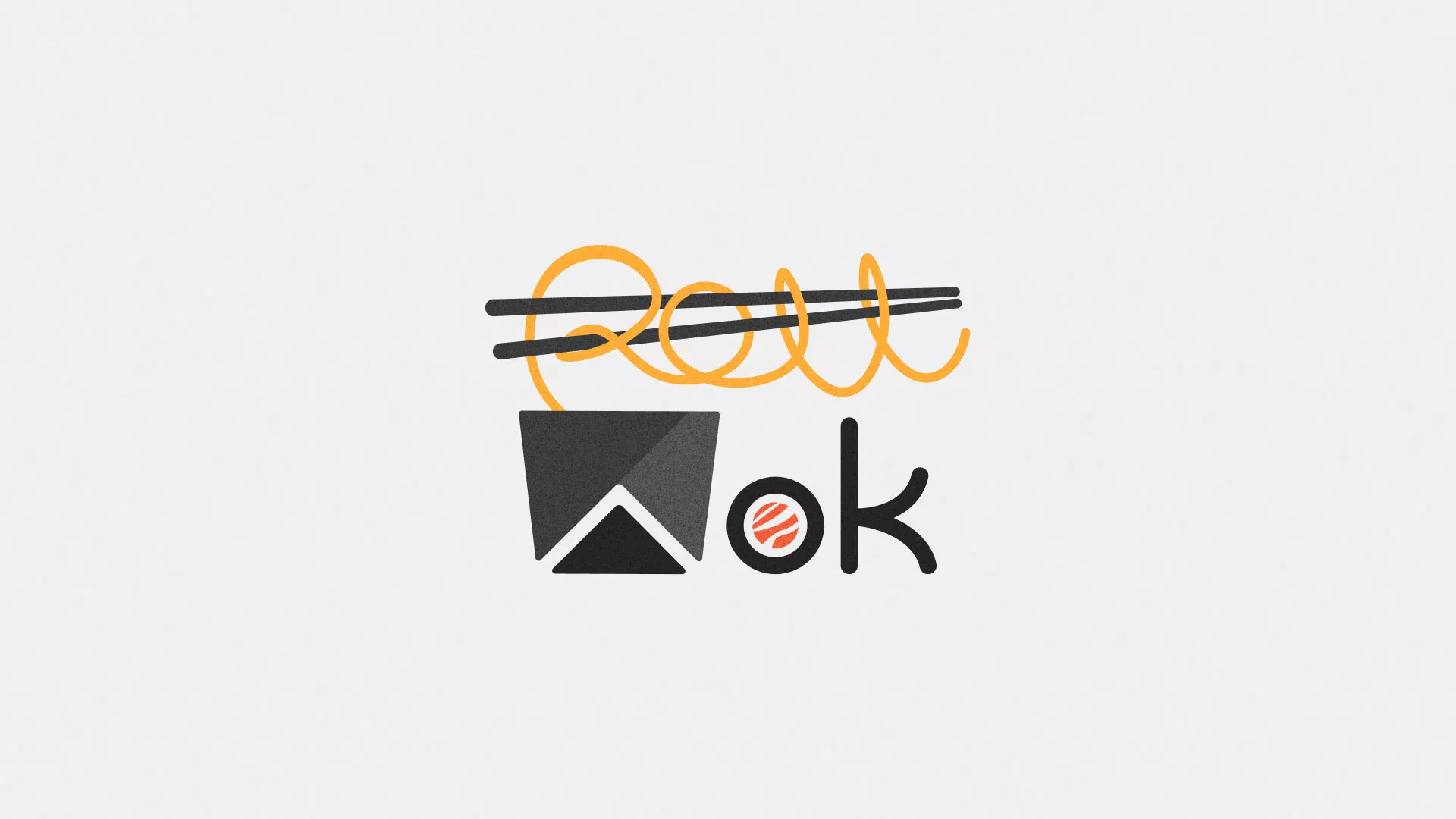 Разработка логотипа суши-бара «Roll Wok Club» в Шадринске